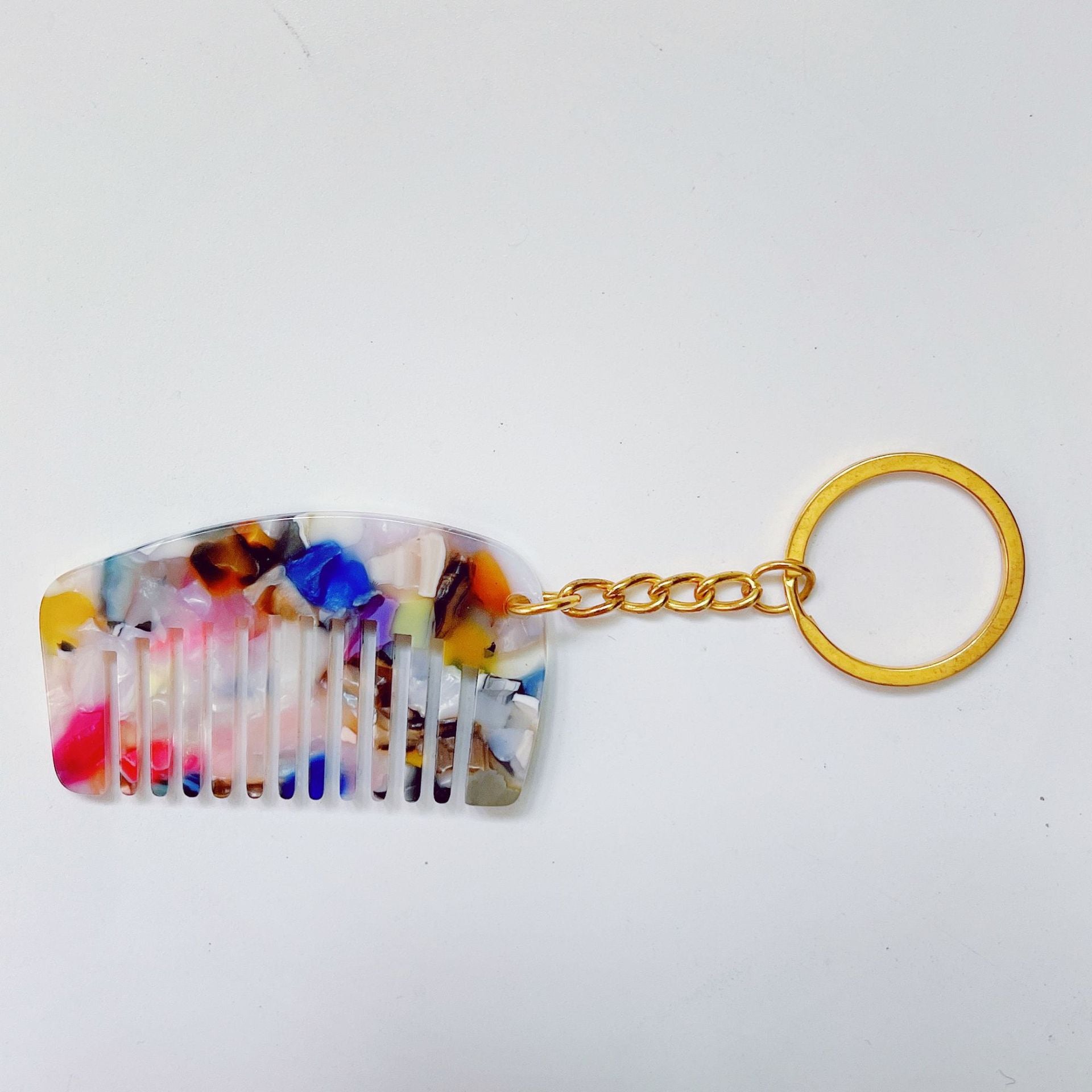 Wholesale Acetate Sheet Mini Comb Keychain